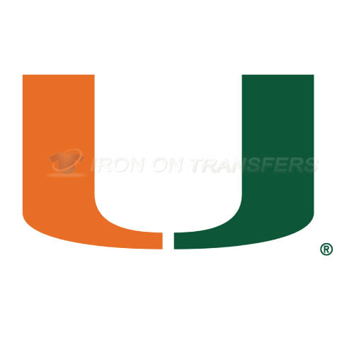 Miami Hurricanes Logo T-shirts Iron On Transfers N5042 - Click Image to Close